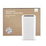 COMPATIBLE WITH BLUE PURE 121 plus: Blueair Combination Particle plus Carbon Replacement Filter compatible with Blue Pure 121 air purifiers FILTERS BUILT TO LAST: Using a 360-degree air intake and up to 4x the filter surface area, the Genuine Blue Pu...