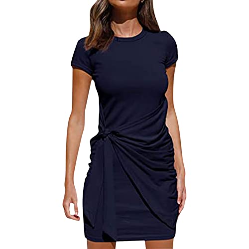 OIUHJN Damen Sommer Kleid Europäische und amerikanische Rundhals...