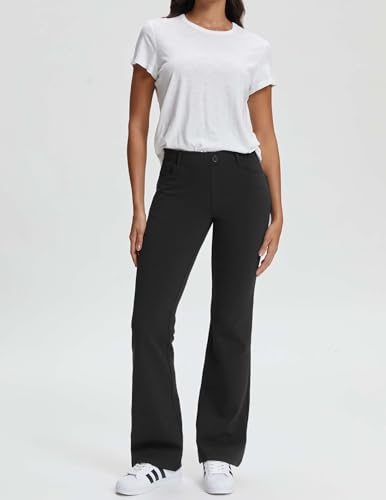 Stelle Women's 30" Bootcut Dress Pants Business Casual with Pockets Stretchy High Waisted Office Pull On Slacks for Work4