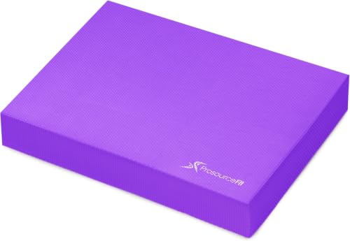 Image of ProsourceFit Exercise Balance Pad - Non-Slip Cushioned Foam Mat & Knee Pad for Fitness and Stability Training, Yoga, Physical Therapy 15.5 inchx12.75 inch, Purple (Pack of 8)