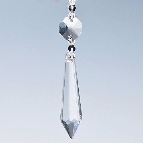 Sun Cling® Clear Chandelier Icicle Crystal 50mm, Pack of 20 - Thumbnail 4