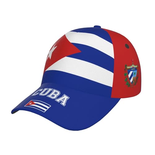 peiyeety Gorra de béisbol con Banderas Nacionales para Hombre y Mujer, Gorra de Camionero con Bandera de Cuba