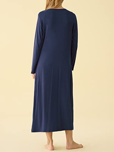 Latuza Women's Soft Viscose Long Sleeves Nightgown2