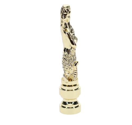 Image of B&P Lamp Mermaid Design, Solid Brass Finial, Brass Finish