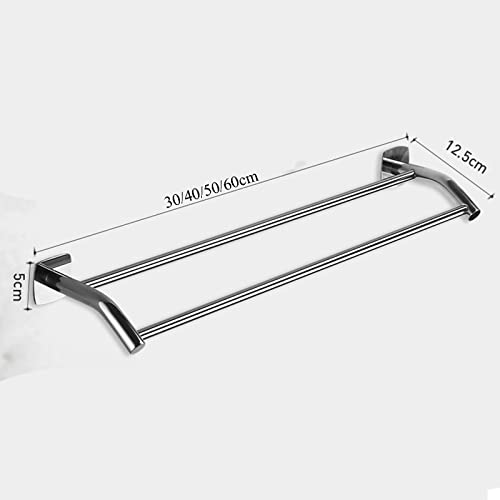 Porte-serviettes en acier inoxydable au design durable argenté