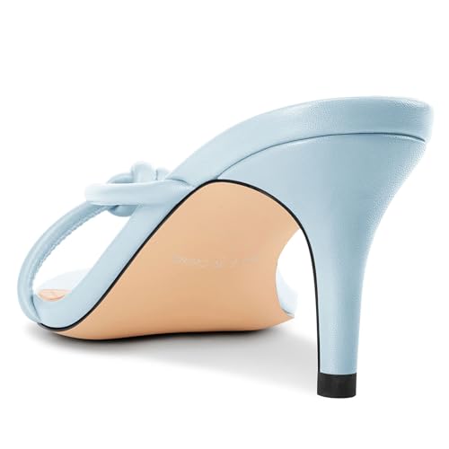 Image of NobleOnly Women's Black Kitten Heel Mule Sandals, 2.4 Inches, Open Toe, Slip On, Party, Prom, Wedding, Evening, Classic Style