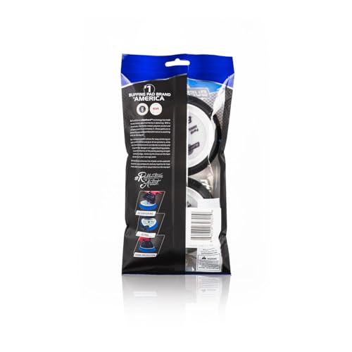 Image of Buff and Shine - EdgeGuard Foam Buffing Pads - Black - 3 inch Finishing Pad - Pack of 2