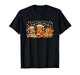 Weihnachten Lebkuchen Familie Kekse mit Bücher und Cozy Art T-Shirt