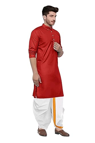 Image of Trustous Kurta Dhoti set for Mens (mahraj dhoti with kurta plain and classis look)