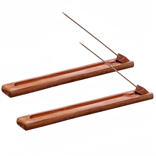 Re Reliure 2 Packs Wood Incense Holder For Sticks With Adjustable Angle cover