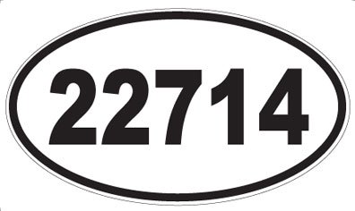 US Decal, Inc. Number 22714 Oval Sticker