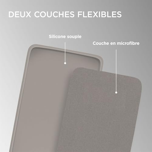 Coque silicone Huawei P40 ONEFLOW souple taupe avec protection camera - 3