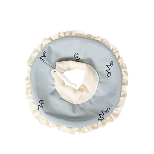 Image of HomeSoGood Guinea Pig Elizabethan Collar, Blue Light, L, Cotton, Adjustable, Post-Surgical Recovery