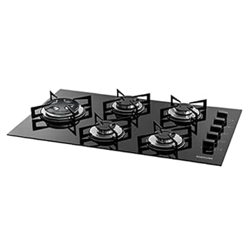 Cooktop a gás Tri-chama lateral 5 Bocas Preto -SUGGAR - FG5535VP