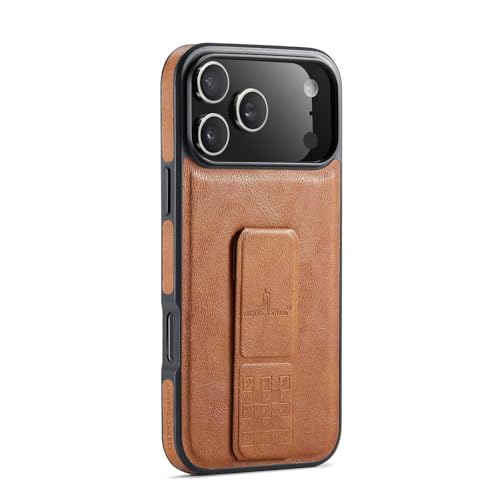 Étui silicone iPhone 14 Pro Max marron, la coque avec dragonne idéale pour vos photos en voyage