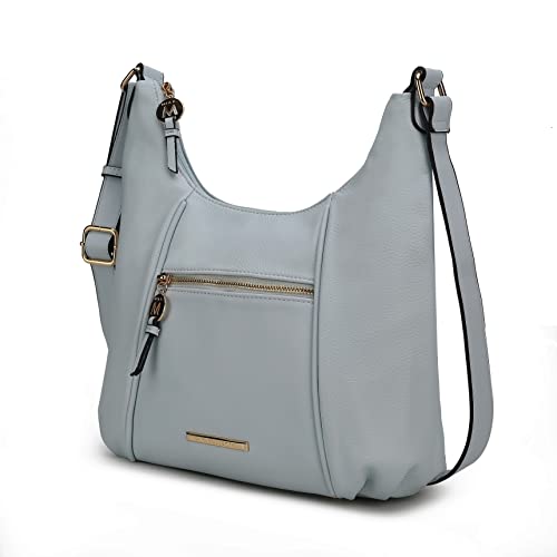 Image of MKF Collection Crossbody Bag for Women - PU Leather Hobo Handbag - Designer Side Messenger Purse, Shoulder Crossover