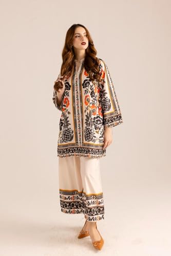 Image of GoSriKi Women's Ethnic Co-Ord Set | Kurta Palazzo Set | Stylish Rayon Viscose Suit Set for Women