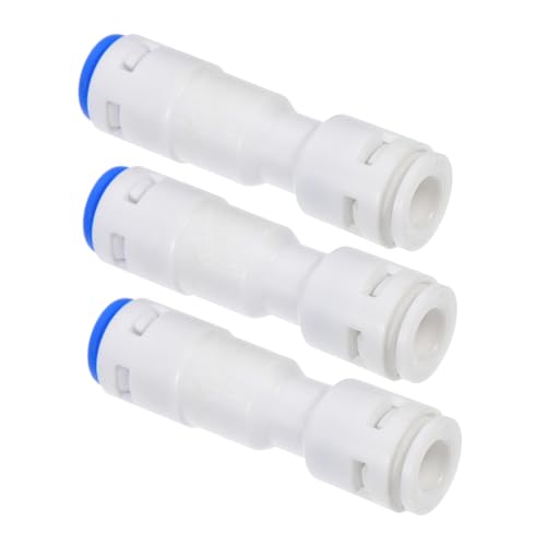 QUMIIRITY Valvola Di Ritegno Da 1/4 Per Depuratori Acqua, Raccordi Rapidi in Plastica Riutilizzabili, Set Da 3 Pezzi Per Impianto Idrico Domestico e Professionale