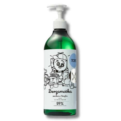 YOPE - Cocina Lavajillas Líquido, Desengrasante, Hidrata y Nutre La Piel, Extractos de Pepino y Aloe, 97% Ingredientes Naturales, Fórmula Vegana, Bergamota Verbena Albahaca - 750ml