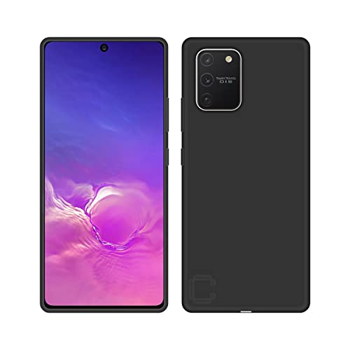 Image of Case Creation for Samsung Galaxy S10 2021 Back case, Samsung Galaxy S10 Slim Flexible Smart Look case with 360 Camera All Angle Protection (Pure Black)