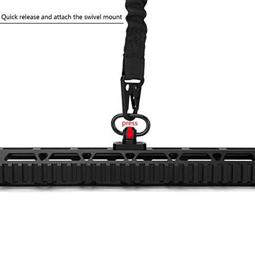 2 Point Sling Rifle Sling Tactical Two Point Sling Quick Adjust With Qd Sling Swivels Mount Gun Sling Strap With Quick Release Sling Attachment #TOP6