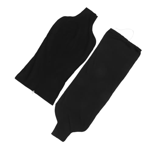 PRETYZOOM 2-Piece Mannequin Cover Stretchy Fabric Dress Form Slipcover Black White Clothing Dummy Display Cover for Retail