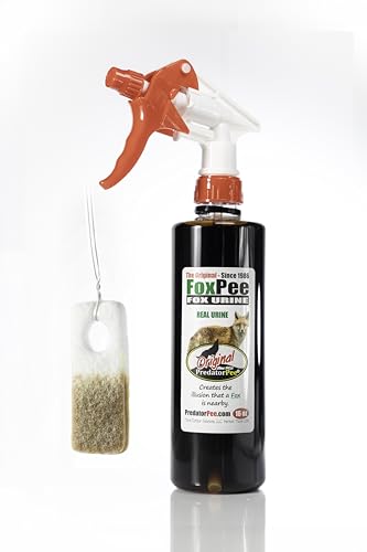 PredatorPee Original Fox Urine -Territorial Marking Scent-16oz Spray Bottle Combo with ScentTags