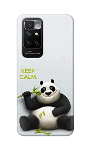 Image of PRINTFIDAA� Printed Hard Back Cover Case for Mi Redmi 10 Prime Back Cover (Cartoon Panda) -2808