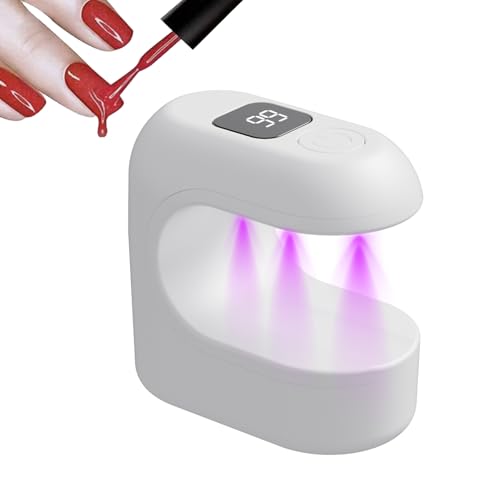 Lámpara LED de uñas, herramientas de manicura de secado rápido, secador de uñas con luz UV alimentado por USB con 3 ajustes de temporizador, máquina de secado de uñas compacta portátil para niñas