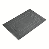 Homewell Badvorleger | 60 x 90 cm extra groß | 100% Baumwolle | Duschvorleger Duschmatte Badematte | Farbe: Anthrazit