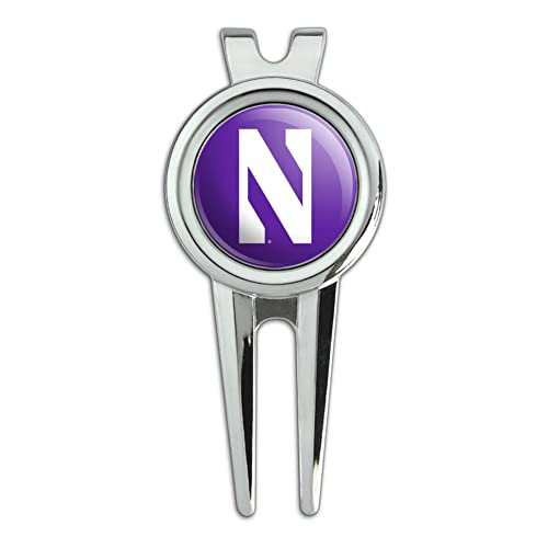 GRAPHICS & MORE Northwestern University Primary Logo Golf Divot Repair Tool and Ball Marker