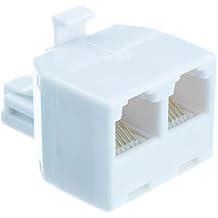 CableWholesale Phone Splitter Straight, RJ11/RJ12 Male to Two RJ11/RJ12 Female