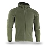 M-Tac Tactical Zip Up Hoodie for Men - Fleece Jacket Polartec 200 - Full Zip Men’s Hoodie Army Olive - Thermal Long Sleeve Shirt - Military Sweater for Men