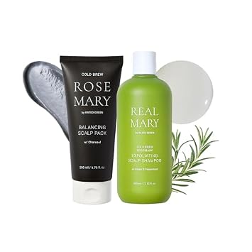 RATED GREEN Rosemary Scalp Balancing & Exfoliating Bundle Scalp Pack & Shampoo