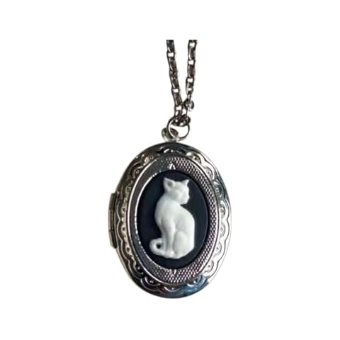 KOLEWDEMIDE New 2026 Gothic Creative Diy Photo Pendant Necklace For Men And Women Vintage Cat Cameo Personalized Jewelry Accessories Fashion Gift Cover