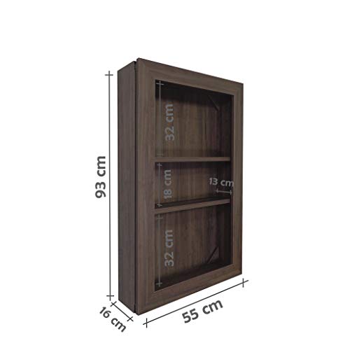 Bar Adega Peq para Vinhos e Bebidas Cristaleira Suspenso de Parede para Sala Estar ou Jantar Versati