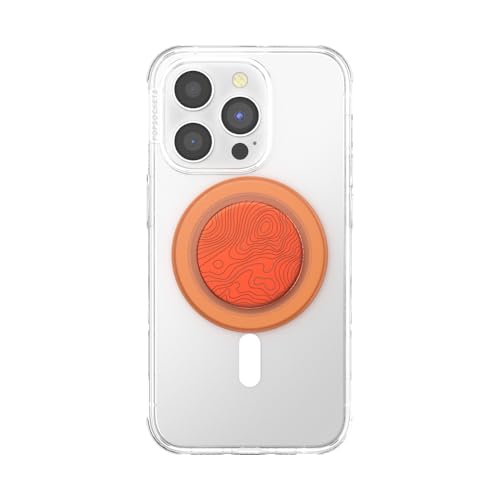 Image of PopSockets Phone Grip for MagSafe, Magnetic Holder, Phone Stand, Orange - Topo