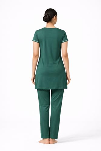 Image of Duchess Women's Cotton Printed Long Length Night Suit Set