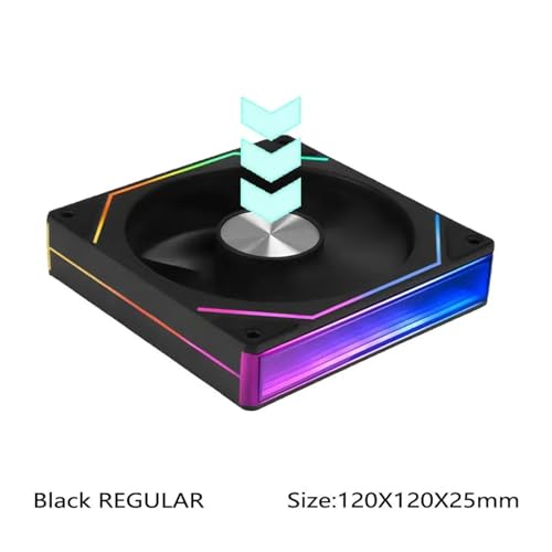 Ventilateur PC ARGB 12cm noir double face avec synchronisation carte mère - 2