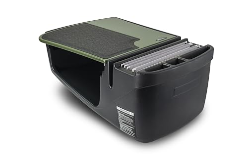 Bureau de voiture AutoExec GripMaster vert kaki pour poste de travail mobile