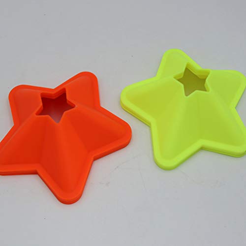 CLISPEED 4 peças Disco de Futebol Cone Flexível Formato Estrela para Treinamento de Agilidade Futebo