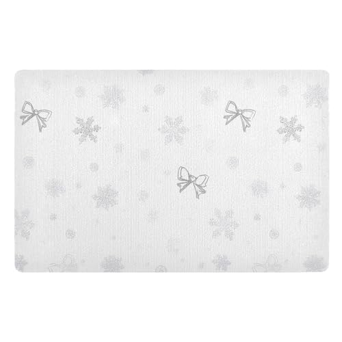 Paillasson d'intérieur antidérapant absorbant et lavable gris