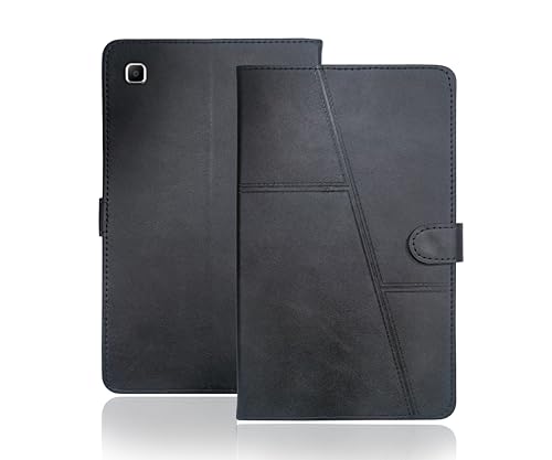 Image of SUPER-ME Samsung Galaxy TAB A7 LITE Flip Cover | Heavy Magnet | Scratch-Free Vegan Leather | 3 Pockets | Extra Durable & Best Fit (Black)
