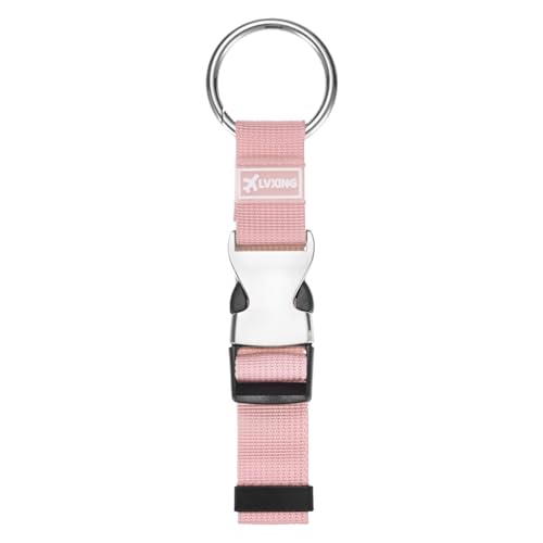 Image of M METERXITY 1-Pack Add A Bag Luggage Strap, Adjustable Suitcase Belt for Connecting Luggage /Backpack /Jacket, Carry Strap with Ring Buckle [Pink]