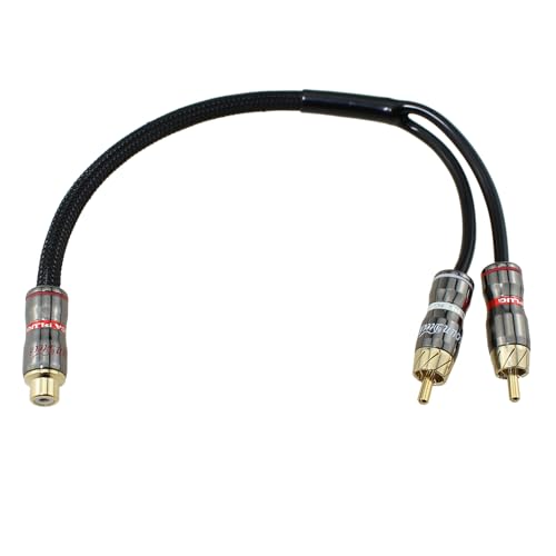 Adaptador RCA hembra a doble macho elimina las interferencias al conectar accesorios de electrónica