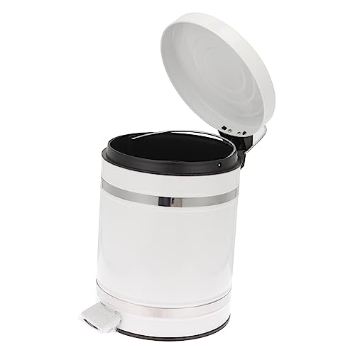 Caneca de basura rectangular con pedal 5 L blanco