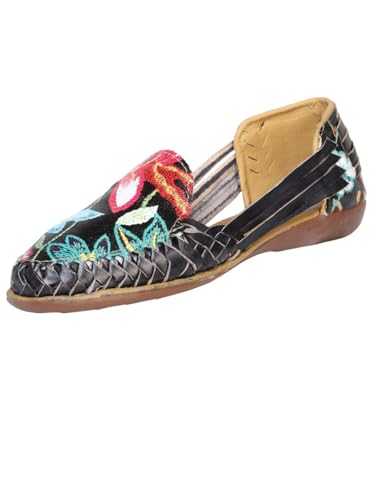 Mexican Artisanal Sandals Leather Black 601944