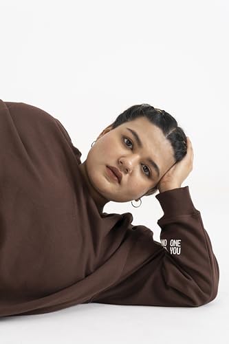 Image of Spirit Animal Plus Size Sweatshirt for Women | Fleece Sweatshirts for Women | Full Sleeves Sweatshirt with Round Neck and Elasticated Cuffs | Casual Sweatshirt for Women