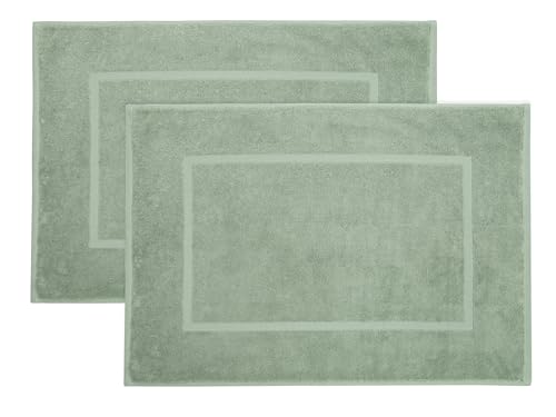 ZOLLNER 2er Set Badematten in 50x70 cm - saugstarke und Flauschige...