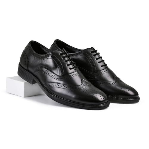 Image of Chardonnay Men's Brogue Leather Formal Shoes | Comfortable Cushioned Office Dress Shoes
